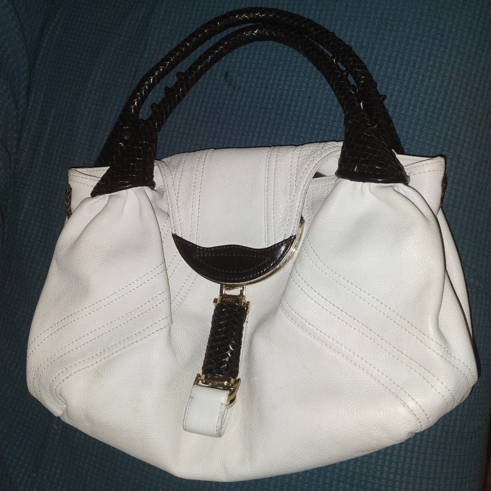White & Brown Spy Bag